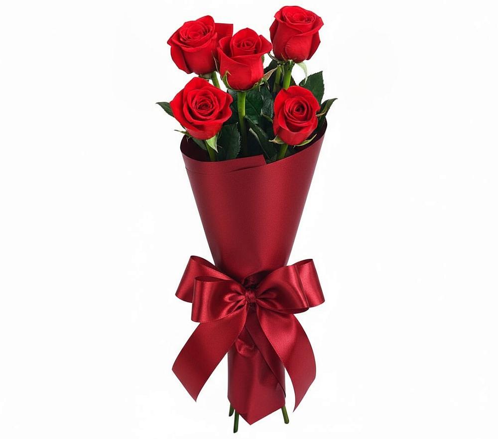Букет 5 Красных роз Эдлесс Лав в Серове Свердловская область
