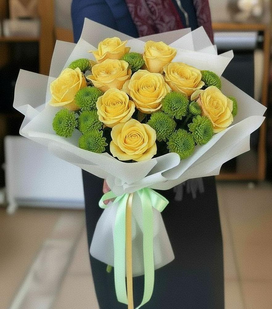 Букет цветов из: Хризантемы и Розы в Серове Свердловская область