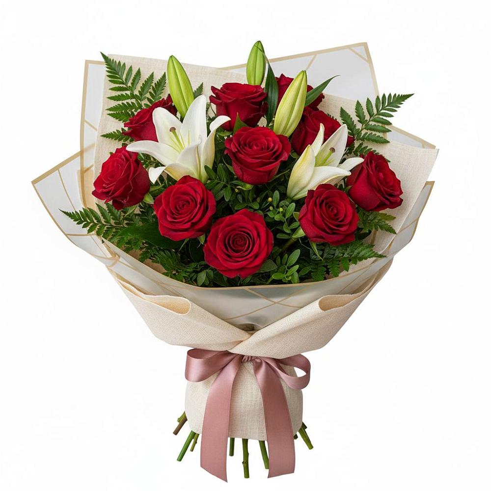 Букет цветов из: Лилии и Розы в Серове Свердловская область