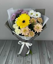 Букет цветов из:  Розы, Герберы и Хризантемы в Серове Свердловская область