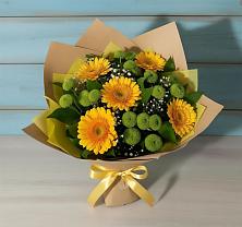 Букет цветов из:  Герберы и Хризантемы в Серове Свердловская область