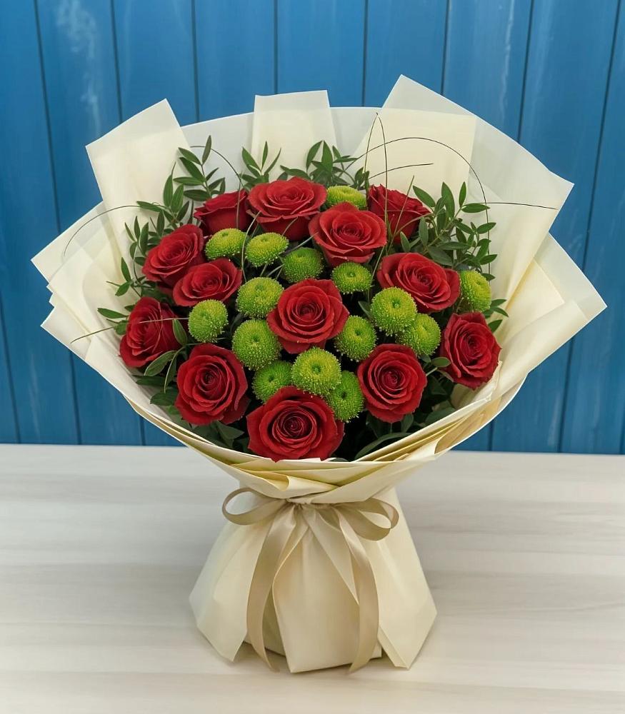 Букет цветов из: Розы и Хризантемы в Серове Свердловская область